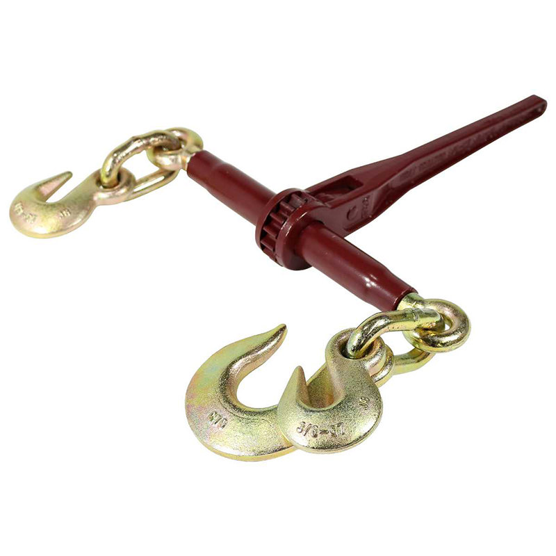 3/8" - 1/2" Ratchet Chain Binder Heavy Duty with Slip Hook and Grab Hook 9,200#