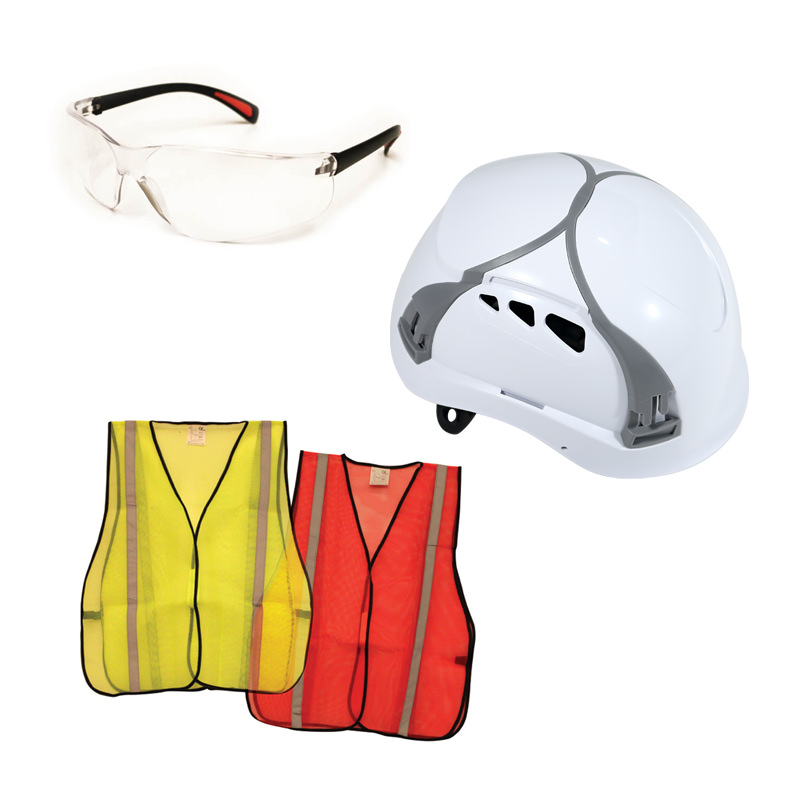 Multisafe Safety Helmets, Vests, Sleeves and Goggles